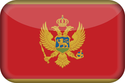 Flagge von Montenegro - 3D