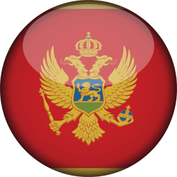 Flagge von Montenegro - 3D Runde