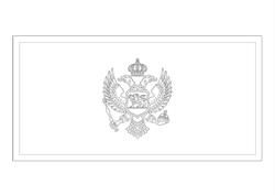 Flagge von Montenegro - A4