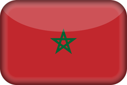 Flagge von Marokko - 3D
