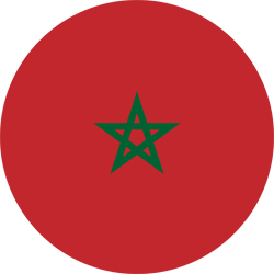 Flag of Morocco - Round