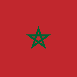 Flagge von Marokko - Quadrat