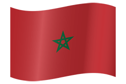Vlag van Marokko - Golvend