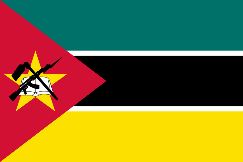 Mosambik Flagge Paket