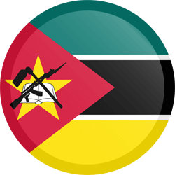 Flagge von Mosambik - Knopf Runde