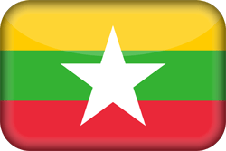 Vlag van Myanmar - 3D