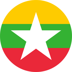 Drapeau du Myanmar - Rond