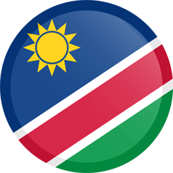 Flagge von Namibia - Knopf Runde