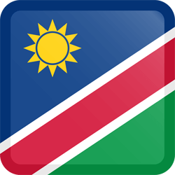 Vlag van Namibië - Knop Vierkant