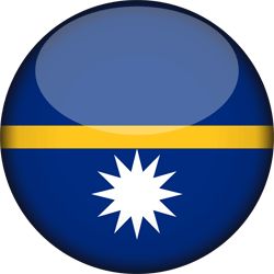Flagge von Nauru - 3D Runde