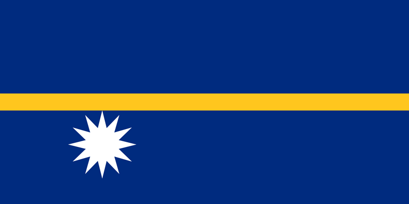 Set complet drapeau Nauru