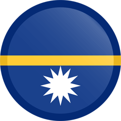 Flagge von Nauru - Knopf Runde