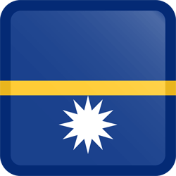 Vlag van Nauru - Knop Vierkant
