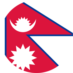 Vlag van Nepal - Rond