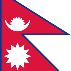 Flagge von Nepal - Quadrat