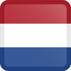 Vlag van Nederland - vlag van Holland - Knop Vierkant