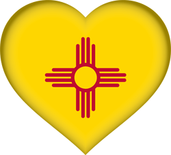 Vlag van New Mexico - Hart 3D