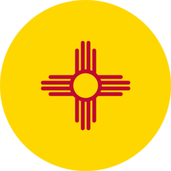 Flag of New Mexico - Round