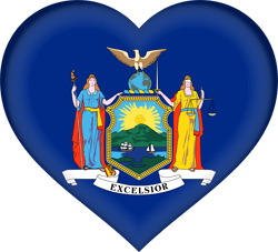 Flag of New  York - Heart 3D