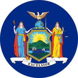 Flag of New  York - Round