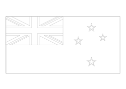 Flagge von Neuseeland - Flagge von Aotearoa - A3