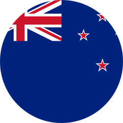 Flagge von Neuseeland - Flagge von Aotearoa - Kreis