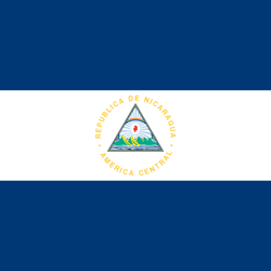 Vlag van Nicaragua - Vierkant