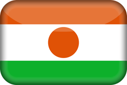Flagge von Niger - 3D