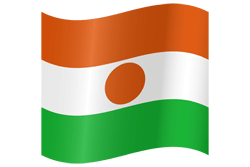 Vlag van Niger - Golvend