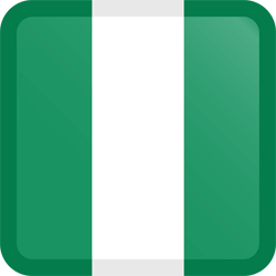 Vlag van Nigeria - Knop Vierkant