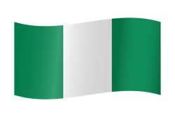 Vlag van Nigeria - Golvend
