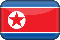 Flagge der Demokratischen Volksrepublik Korea - 3D
