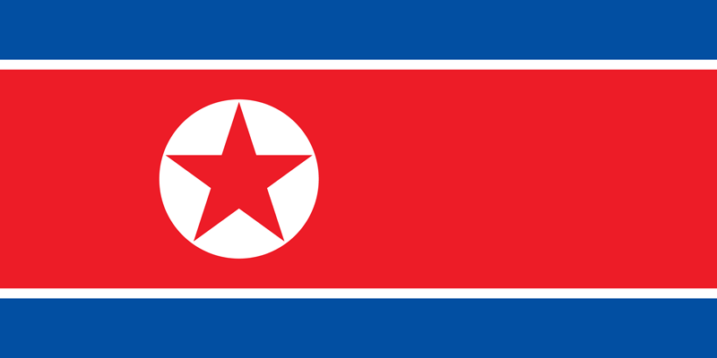 Set complet drapeau Corée du Nord