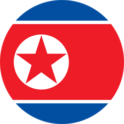 Drapeau du Corée du Nord - Rond
