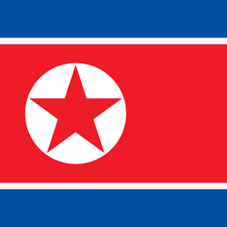 Drapeau du Corée du Nord - Carré