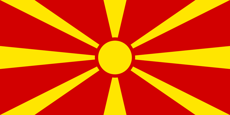 Set complet drapeau Macédoine du Nord