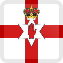 Vlag van Noord-Ierland - Knop Vierkant
