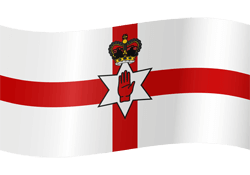 Vlag van Noord-Ierland - Golvend