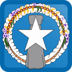 Vlag van de Noordelijke Marianen - Knop Vierkant