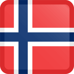 Vlag van Noorwegen - Knop Vierkant