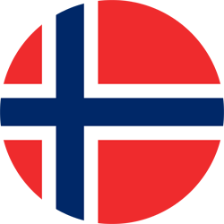 Drapeau de la Norvège - Rond