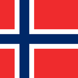 Flagge Norwegens - Quadrat