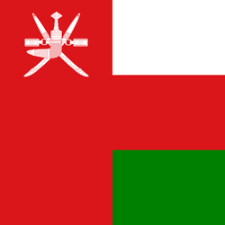 Flagge von Oman - Quadrat
