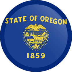 Flag of Oregon - Button Round