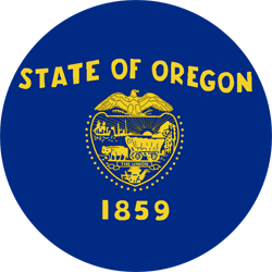Flag of Oregon - Round