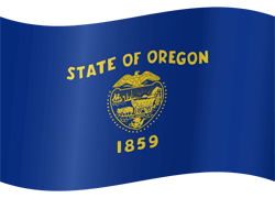 Flag of Oregon - Waving