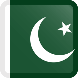 Vlag van Pakistan - Knop Vierkant