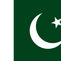 Vlag van Pakistan - Vierkant