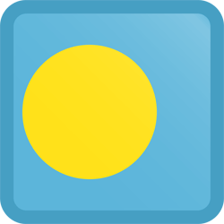 Vlag van Palau - Knop Vierkant