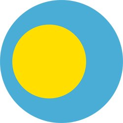 Vlag van Palau - Rond